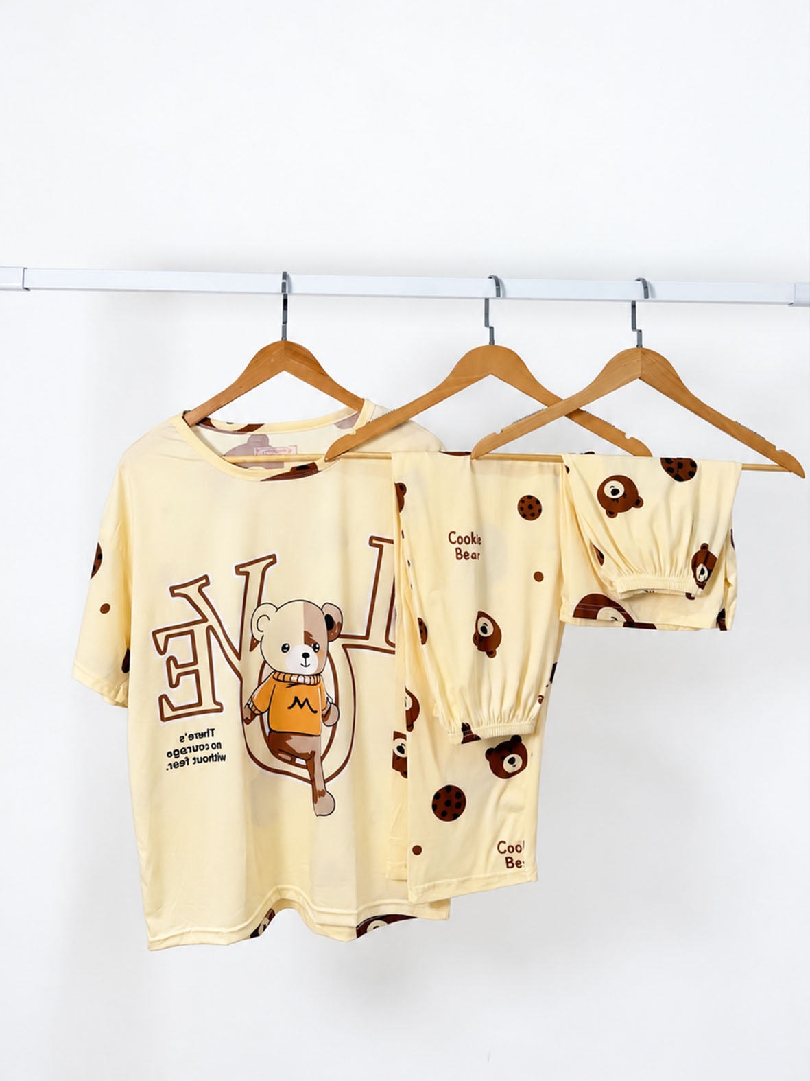 ست تیشرت و شلوار و شورتک وارداتی Cookie Bear